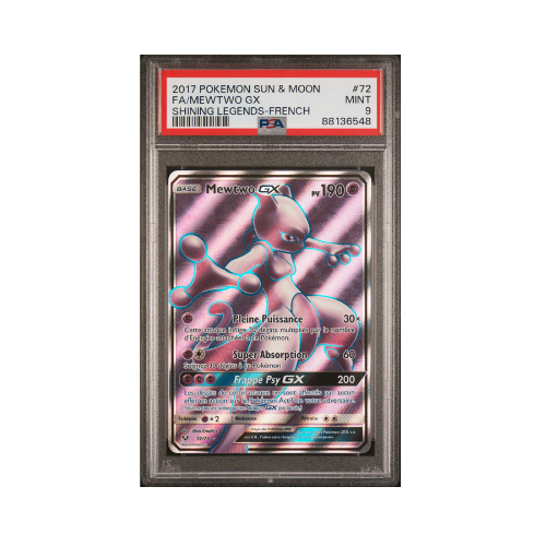 MEWTWO GX PSA 9 - Légendes Brillantes - 72/73