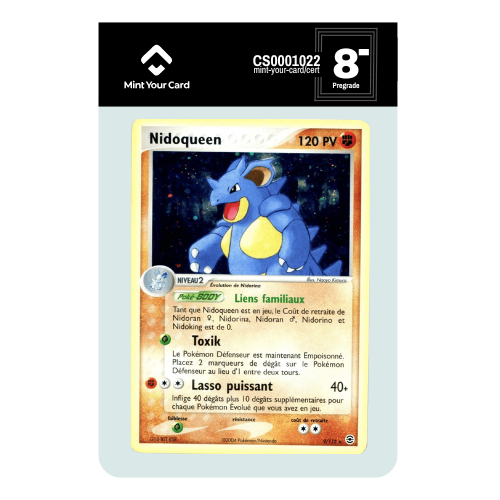 NIDOQUEEN HOLO 9/112 - Ex Rouge Feu Vert Feuille - Prégrade MYC 8-
