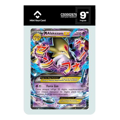 M ALAKAZAM EX 26/124 - XY Impact des Destins  - Prégrade MYC 9-