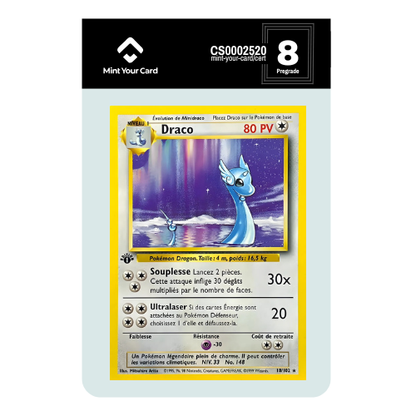 DRACO RARE EDITION 1 18/102 - Set de Base - Prégrade MYC 8