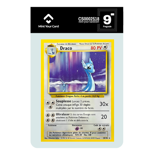 DRACO RARE 18/102 - Set de Base - Prégrade MYC 9-