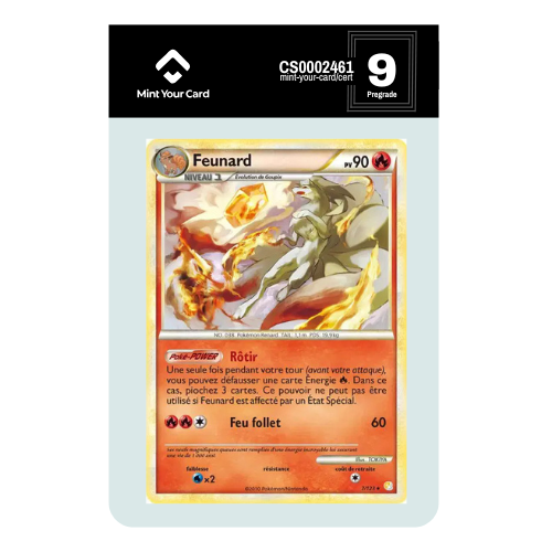 FEUNARD HOLO 7/123 - HeartGold SoulSilver - Prégrade MYC 9