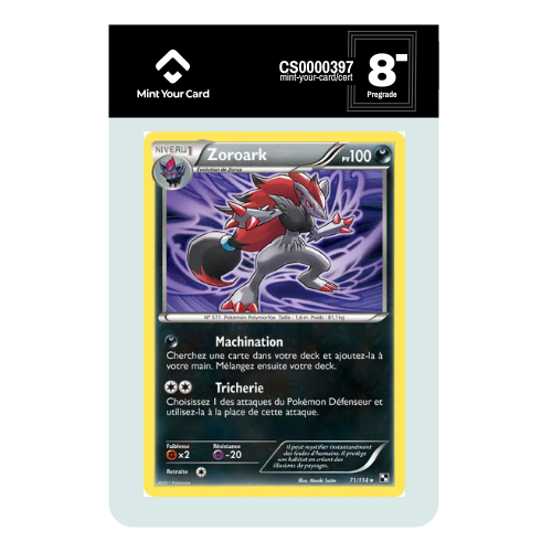 ZOROARK HOLO 71/114 - NB de base - Prégrade MYC 8-